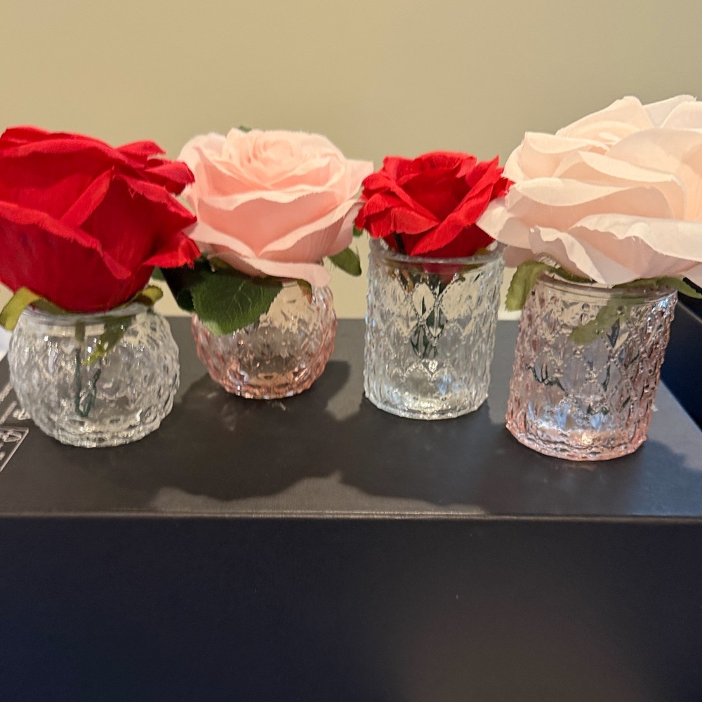 Chic Rose Glass Vase